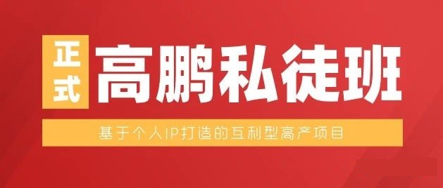 高鹏月入5万项目私徒班(无水印)