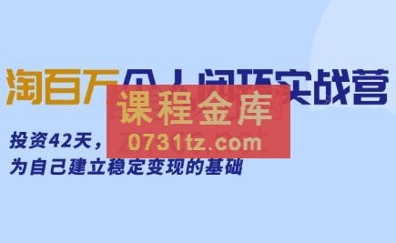 淘百万·个人闭环实战营