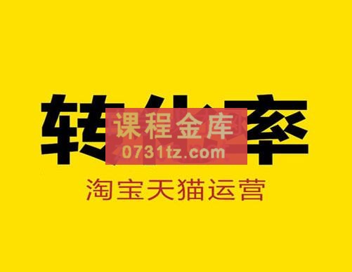 樊剑淘宝天猫课程-转化率至少提升200%系列教程(高级)，价值598元