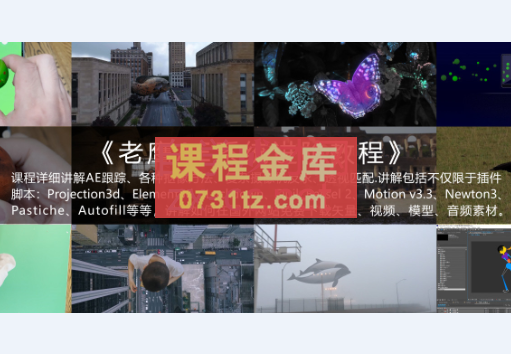 老鹰AE系统进阶教程，AE2021教程高清视频教程含素材