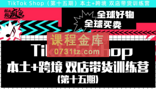 疯人院·TikTok Shop本土+跨境，双店带货训练营（第十五期）