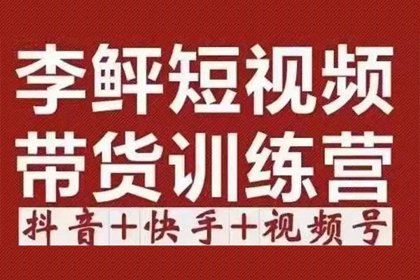 李鲆的抖音短视频带货训练营（第12期）手把手教你短视频带货