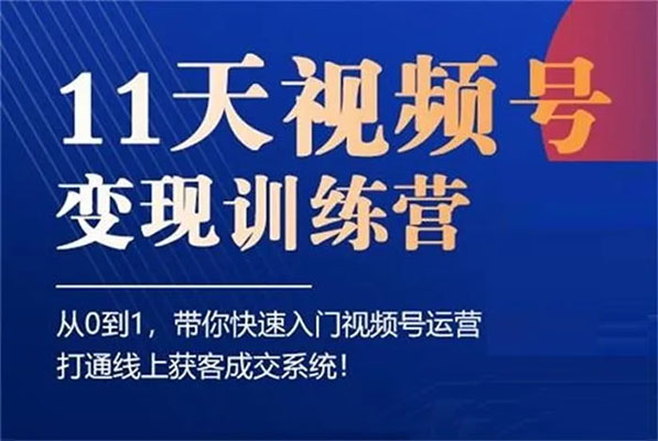 好望角《11天视频号变现训练营》：打通从0到1打造变现赚钱系统