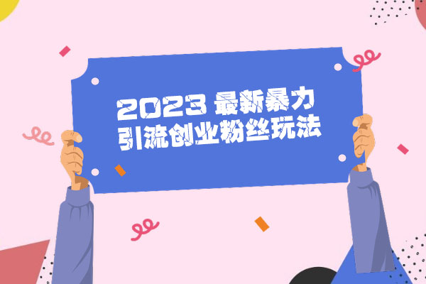 2023最新暴力引流创业粉丝玩法（视频+素材）