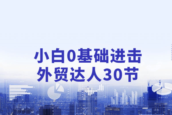 业仔外贸：外贸出口详解30节，从0基础小白进阶外贸达人