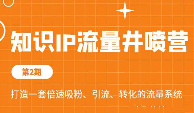 打造一套倍速吸粉、引流、转化的流量系统 想做知识IP必看
