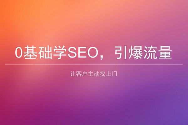 0基础趣学SEO，引爆流量，让客户主动找上门的躺赚神技