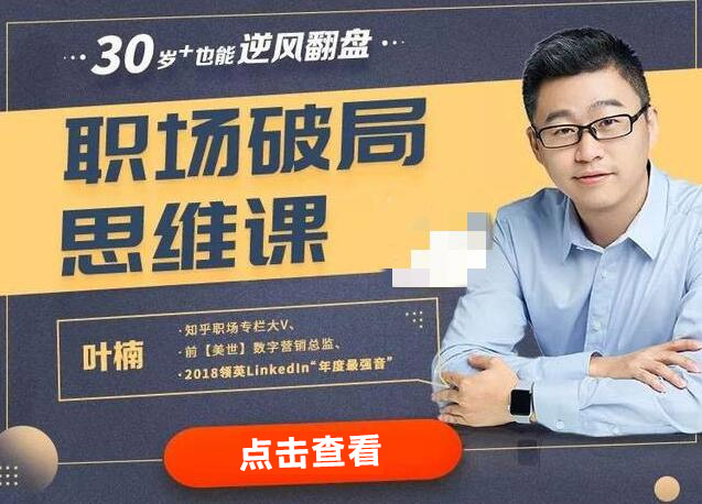 叶楠：职场破局思维课（音频+讲义）