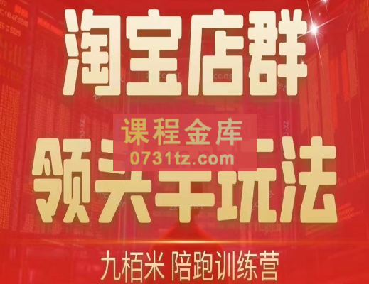 九栢米·淘宝店群领头羊玩法陪跑训练营（更新十四期）