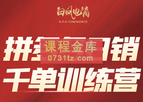 白凤电商·拼多多日销千单训练营（更新9月）