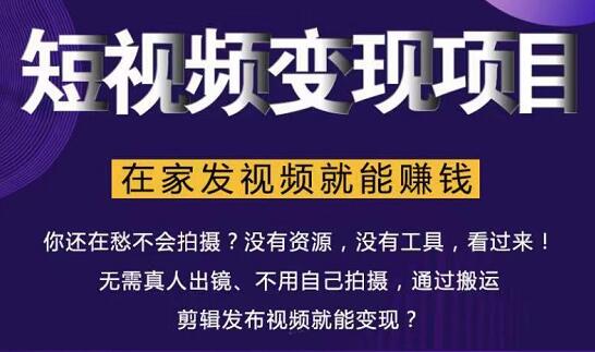 随风·短视频变现项目,在家发视频就能赚钱